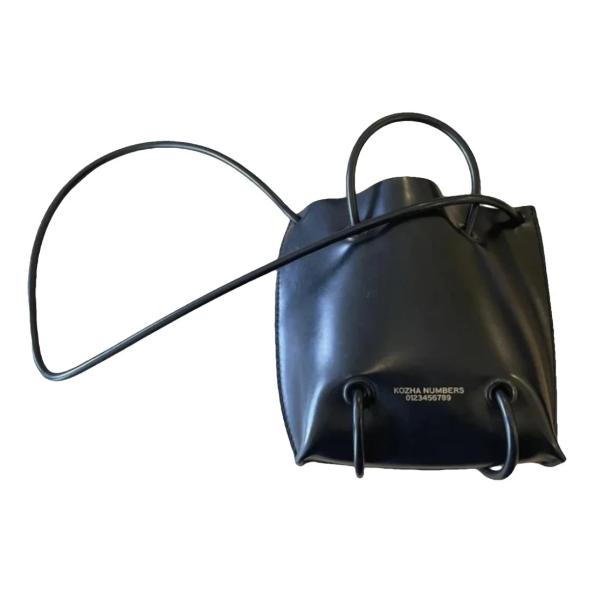 Pre-owned Kozha Numbers Leather Crossbody Bag In Black