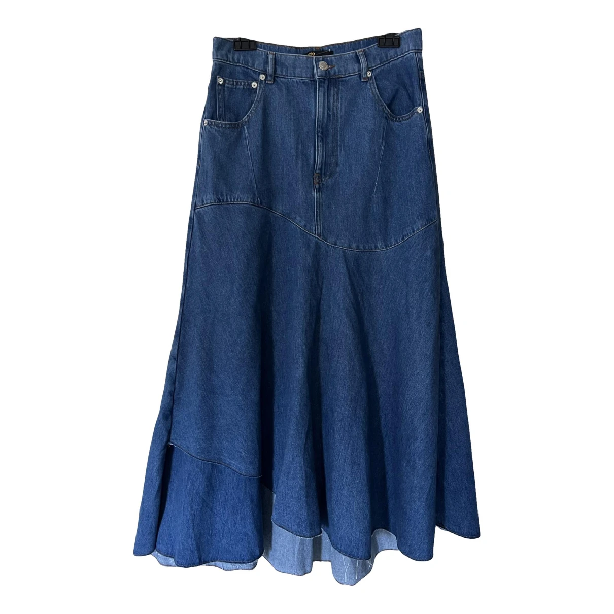 Pre-owned Maje Maxi Skirt In Blue