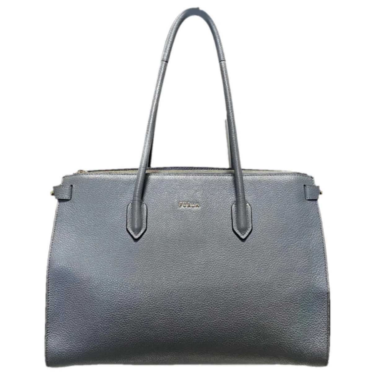 Pre-owned Furla Leather Tote In Blue