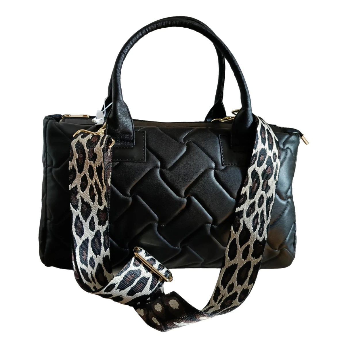 Pre-owned Max Mara Vegan Leather Handbag In Black