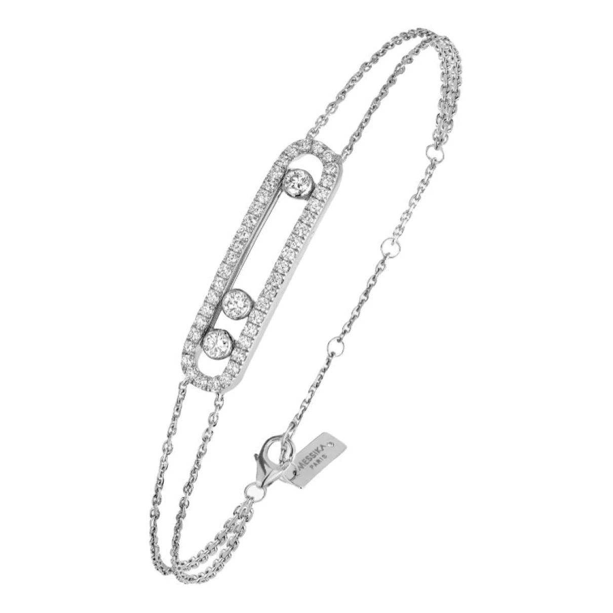 Pre-owned Messika Move Classique White Gold Bracelet In Silver