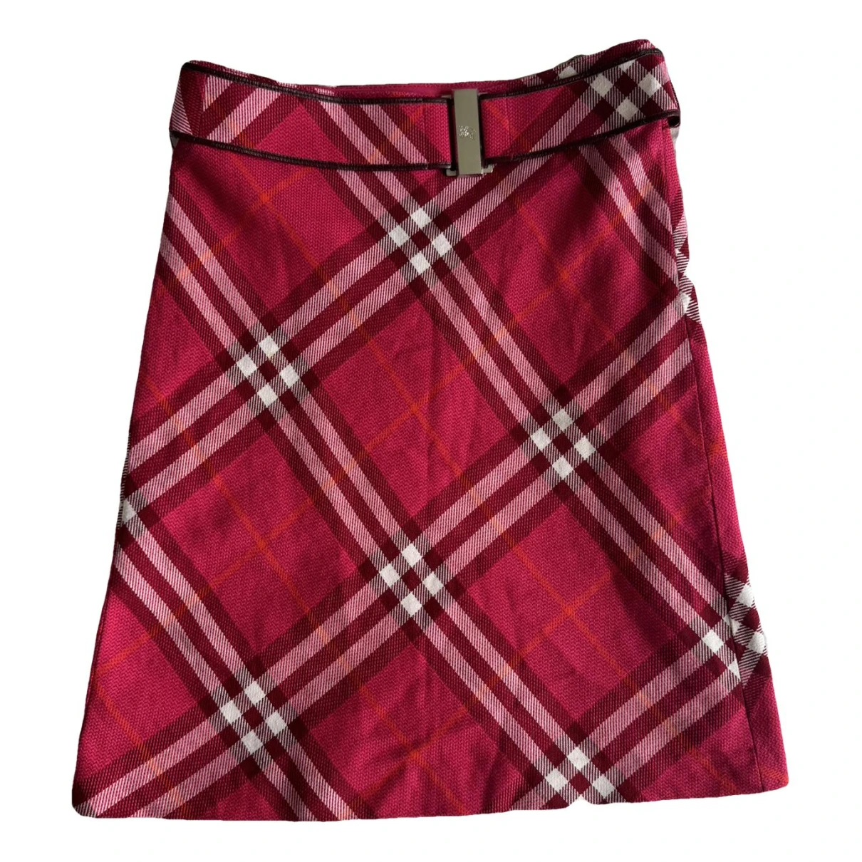 Pre-owned Burberry Wool Mid-length Skirt In Pink