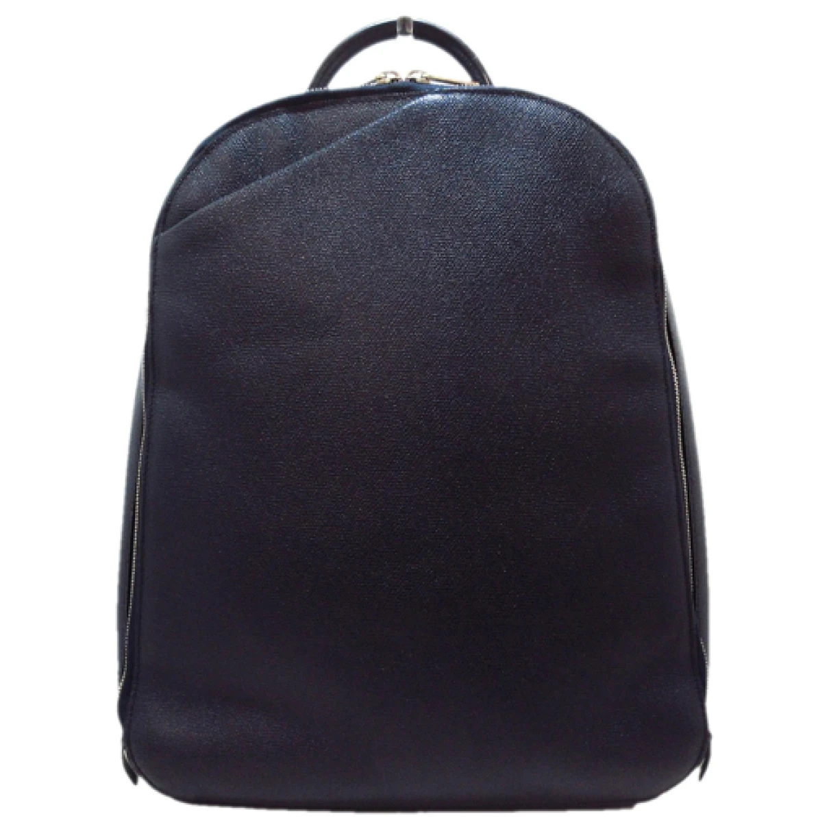 Pre-owned Valextra Leather Backpack In Navy