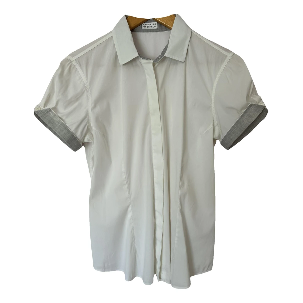 Pre-owned Brunello Cucinelli Silk Shirt In White