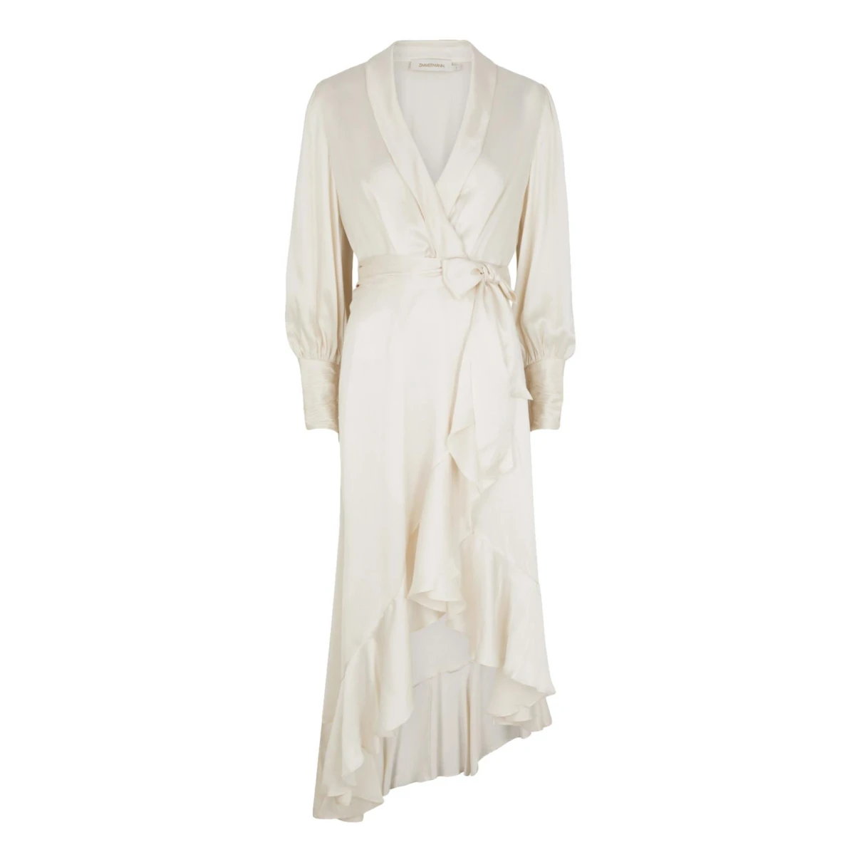 Pre-owned Zimmermann Silk Mid-length Dress In White