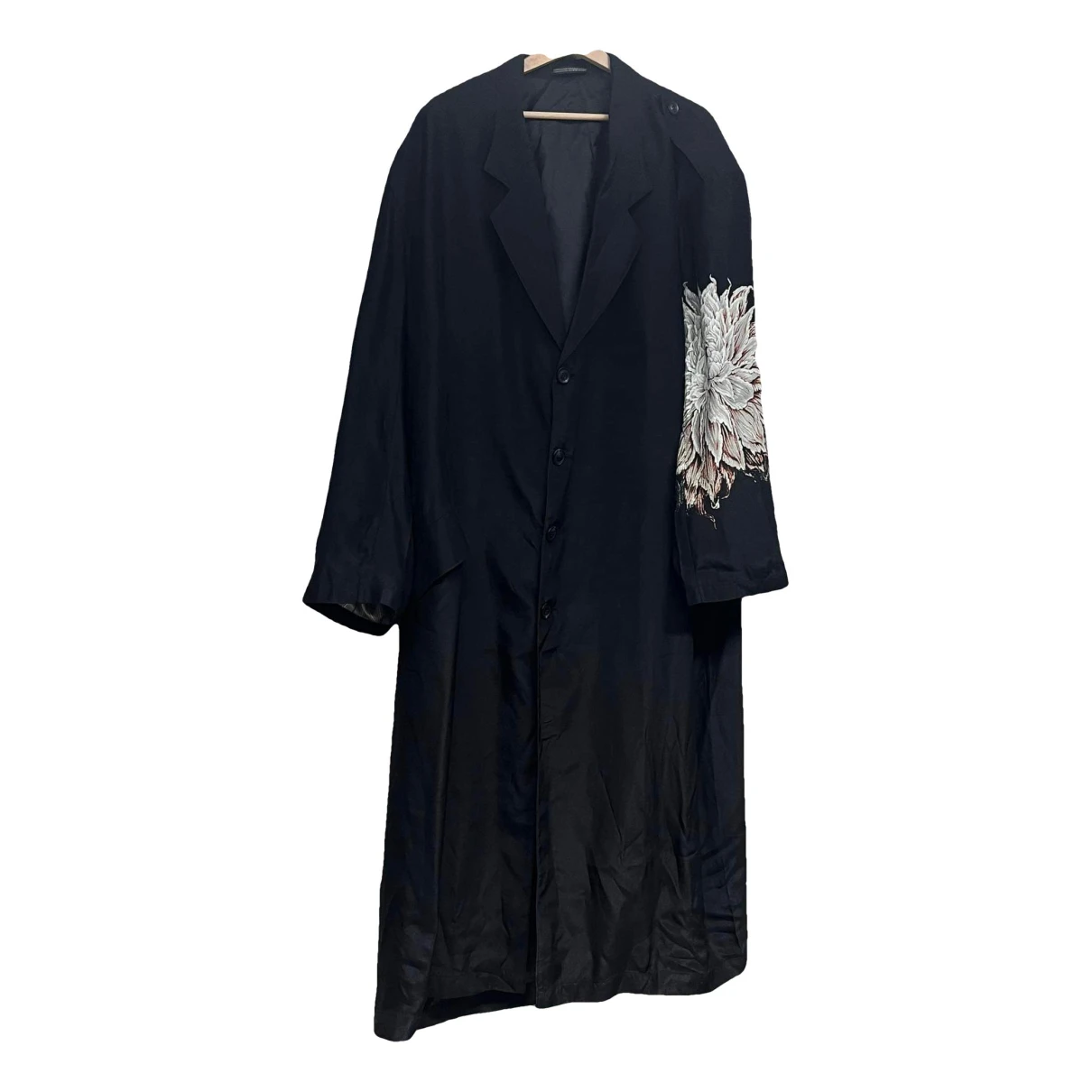 Pre-owned Yohji Yamamoto Cloth Coat In Black