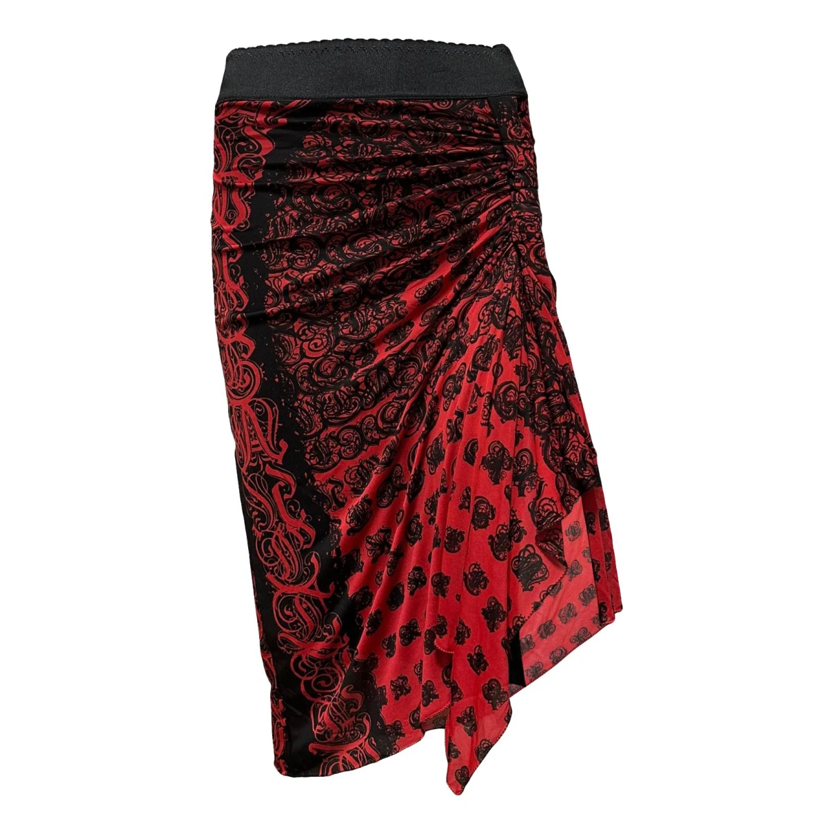 Pre-owned Jean Paul Gaultier Silk Mid-length Skirt In Red