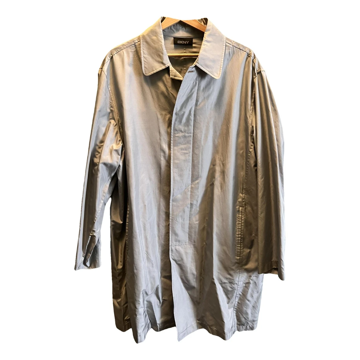Pre-owned Dkny Trenchcoat In Grey
