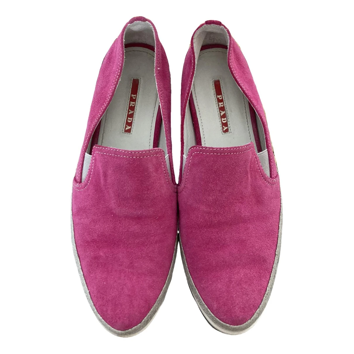 Pre-owned Prada Trainers In Pink