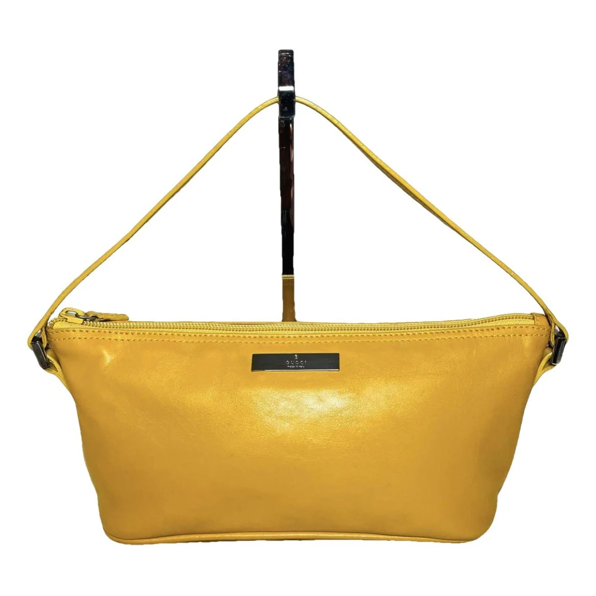 Pre-owned Gucci Babouska Hysteria Leather Handbag In Yellow