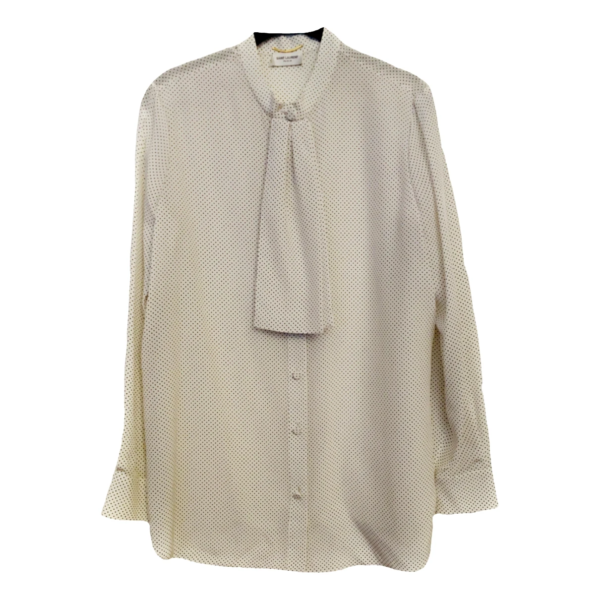 Pre-owned Saint Laurent Silk Blouse In White