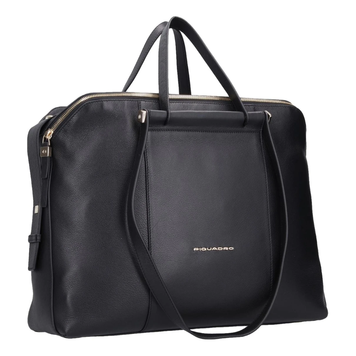 Pre-owned Piquadro Leather Satchel In Black