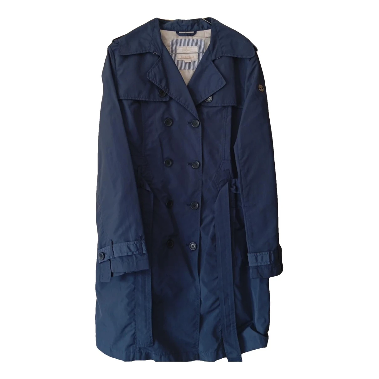 Pre-owned Timberland Trench Coat In Blue