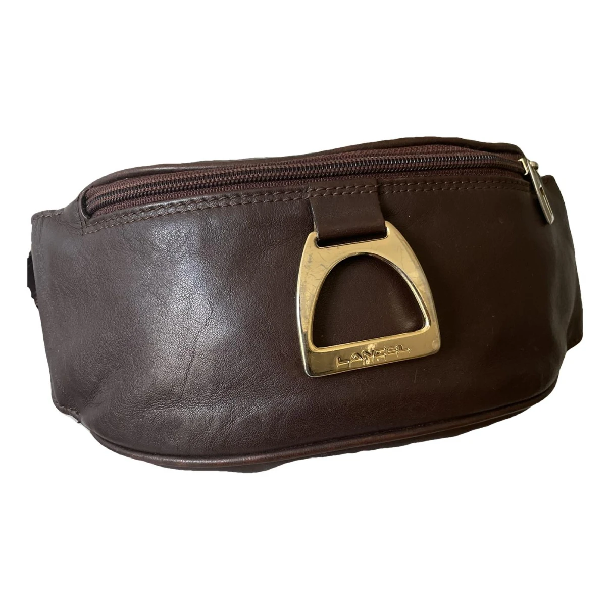 Pre-owned Lancel Leather Clutch Bag In Brown