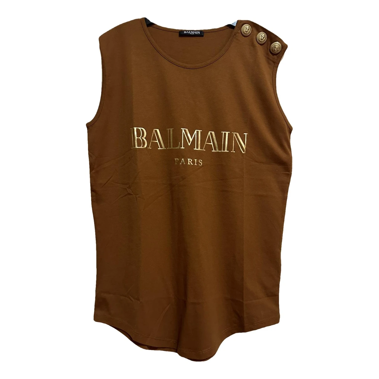 Pre-owned Balmain T-shirt In Brown