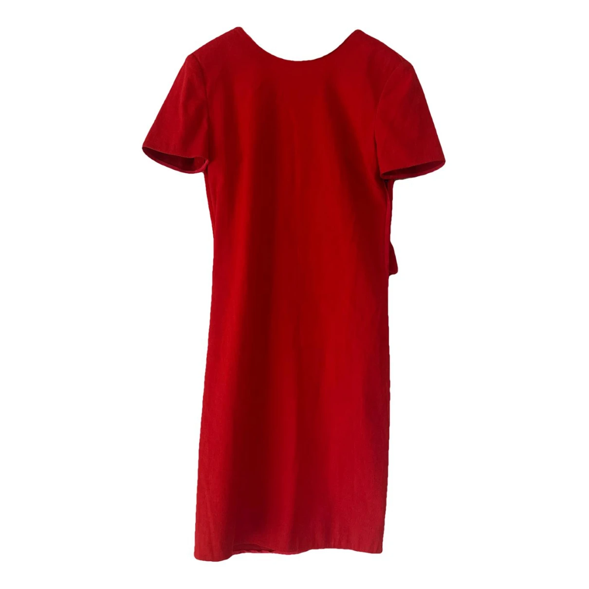 Pre-owned Lanvin Linen Mid-length Dress In Red