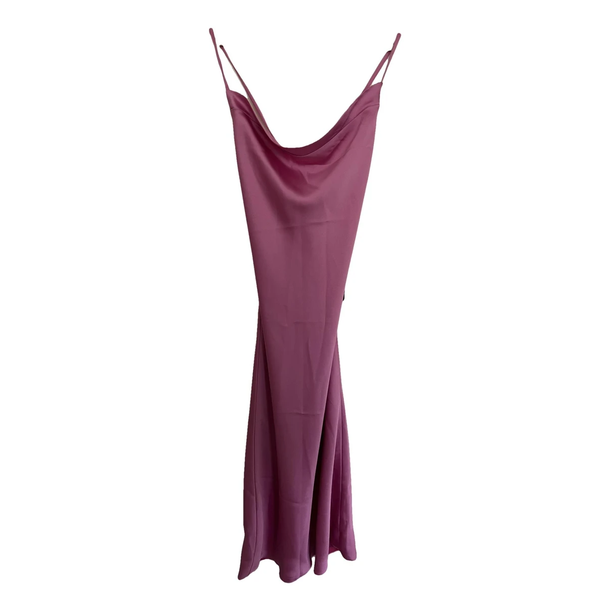 Pre-owned Norma Kamali Silk Mid-length Dress In Pink