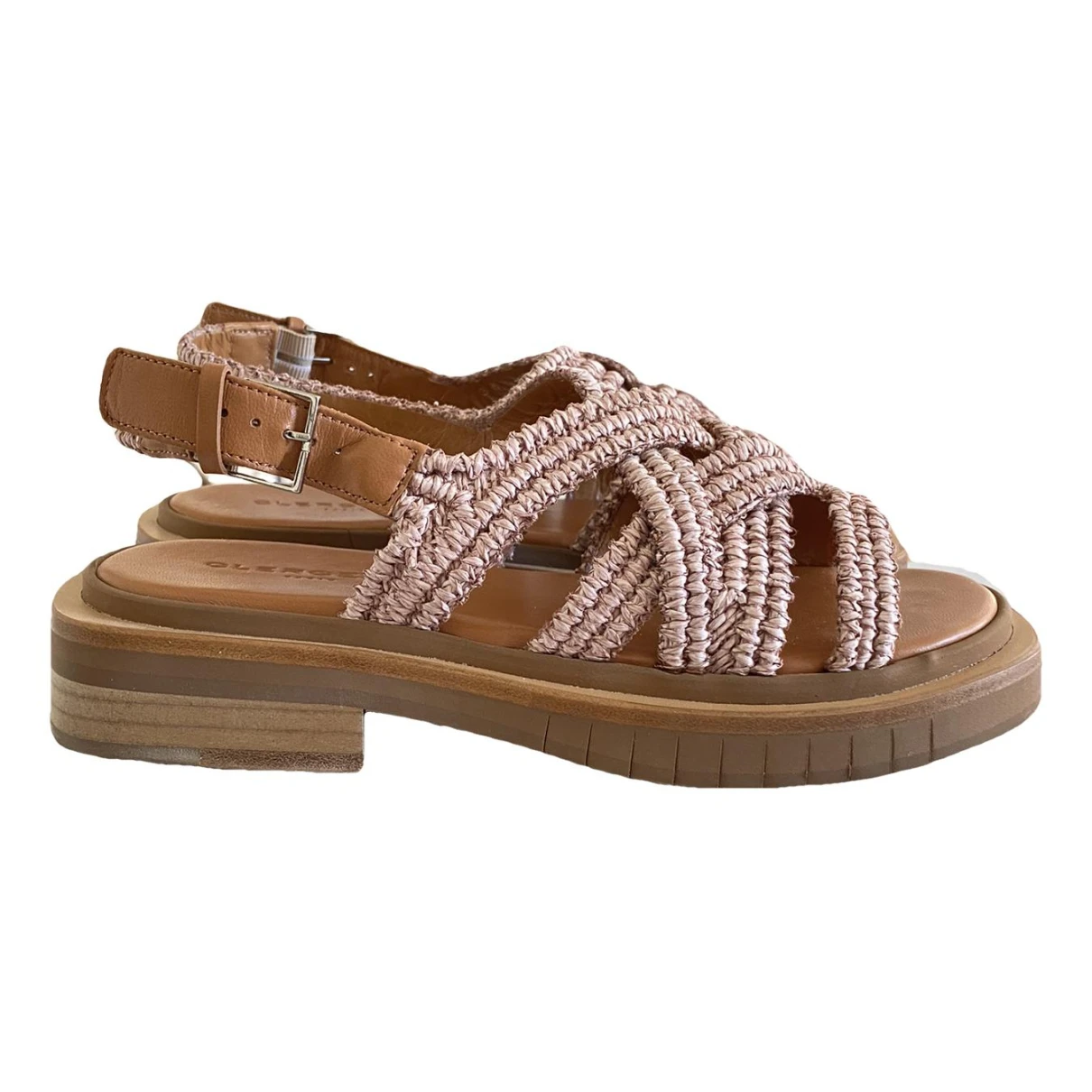 Pre-owned Robert Clergerie Leather Sandal In Camel