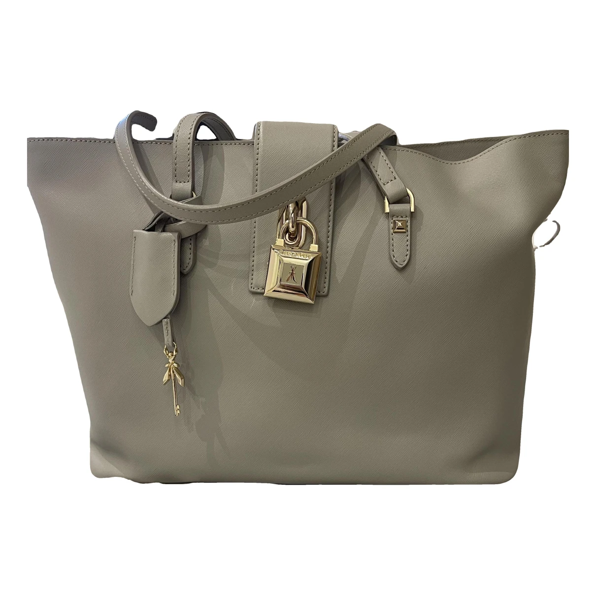 Pre-owned Patrizia Pepe Leather Handbag In Grey