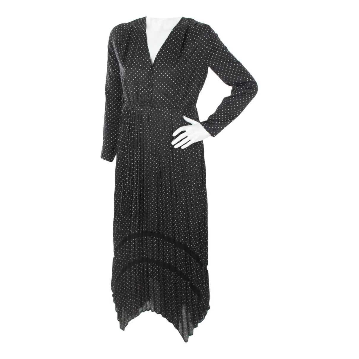 Pre-owned The Kooples Maxi Dress In Black