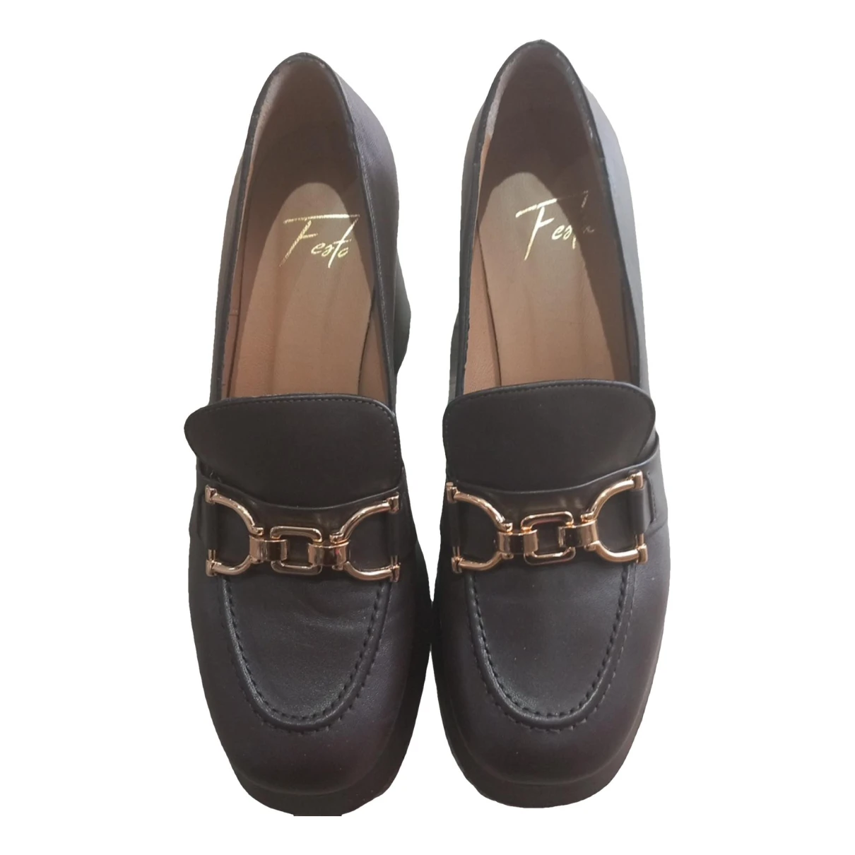 Pre-owned Roberto Festa Leather Flats In Brown