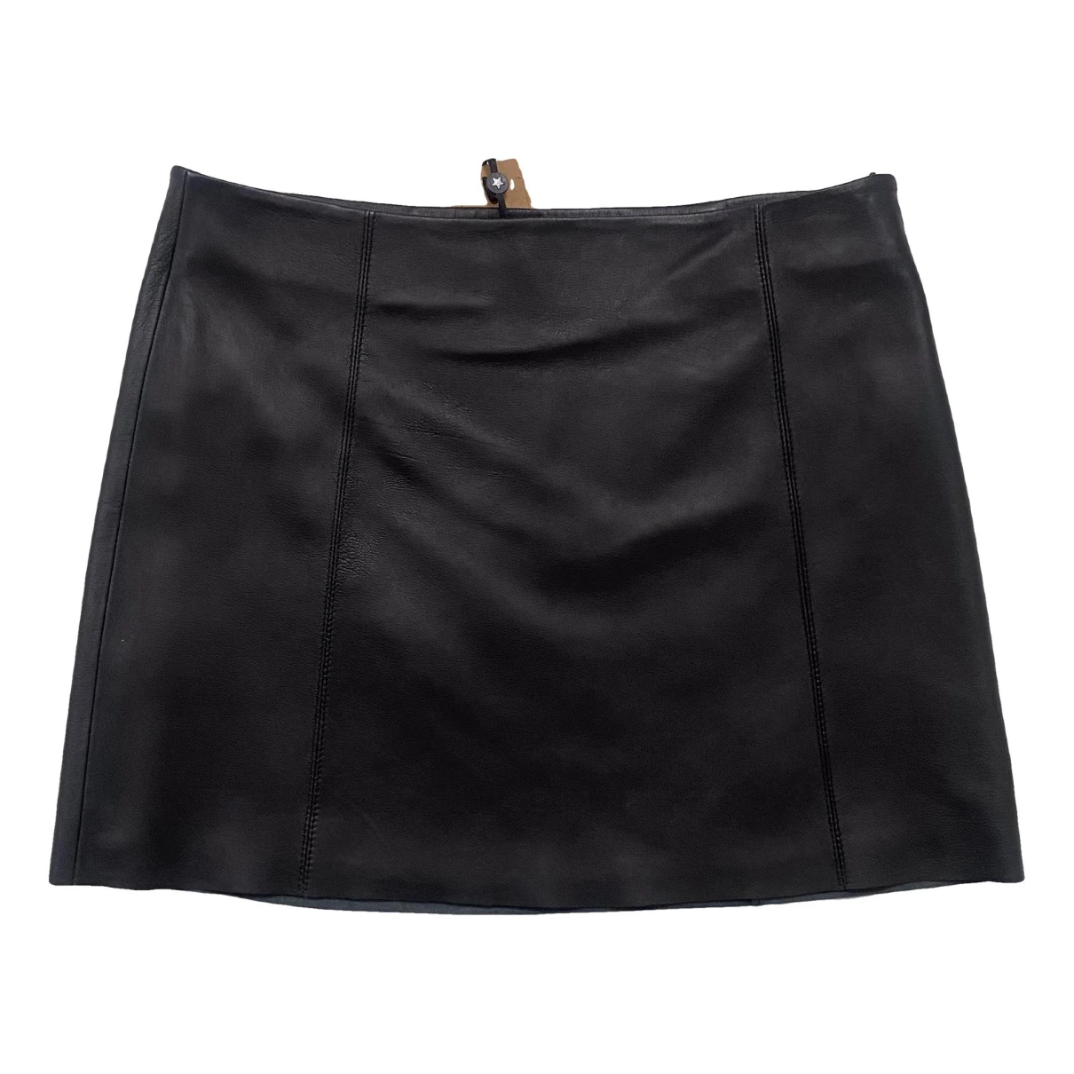 Pre-owned Hush Leather Mini Skirt In Black
