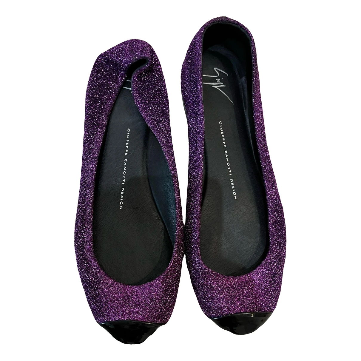 Pre-owned Giuseppe Zanotti Cloth Ballet Flats In Purple