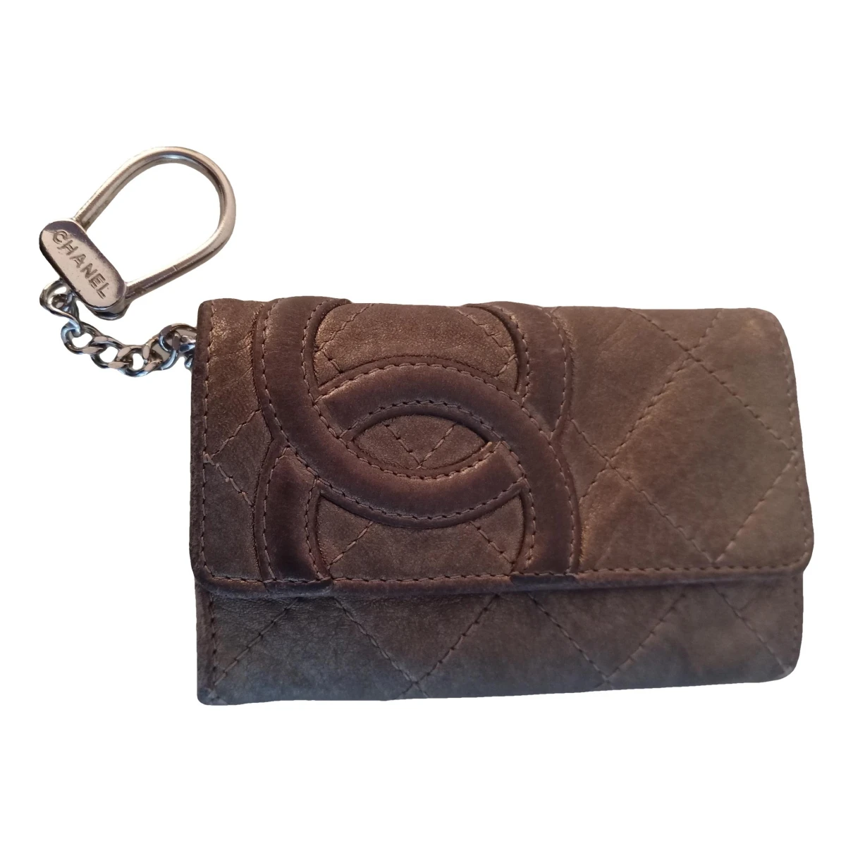 Pre-owned Chanel Cambon Leather Purse In Brown