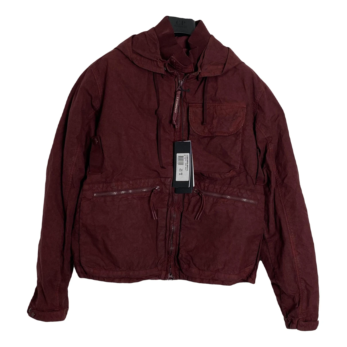 Pre-owned C.p. Company Coat In Burgundy