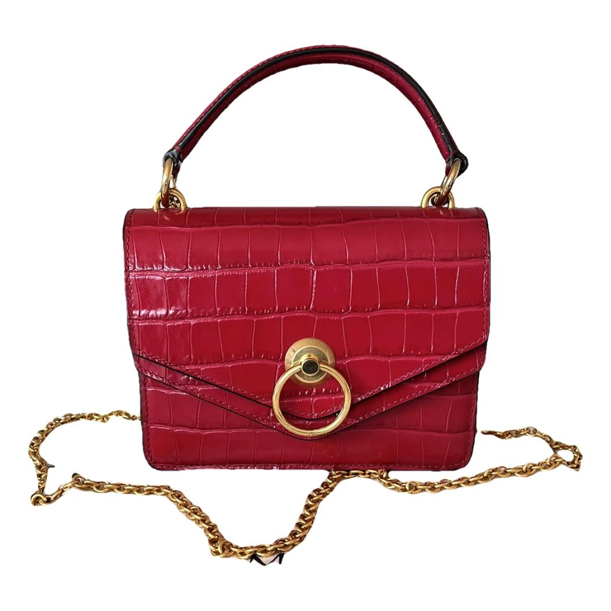 Pre-owned Mulberry Harlow Leather Crossbody Bag In Red