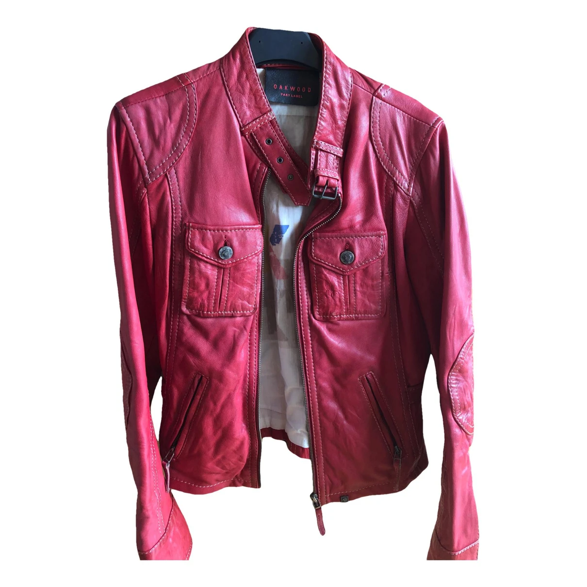 Pre-owned Oakwood Leather Jacket In Red