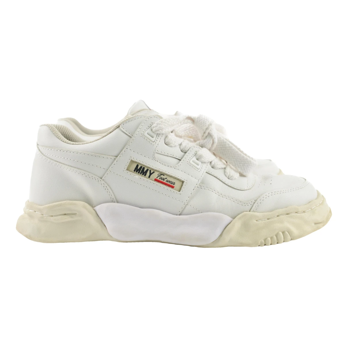 Pre-owned Miharayasuhiro Leather Low Trainers In White
