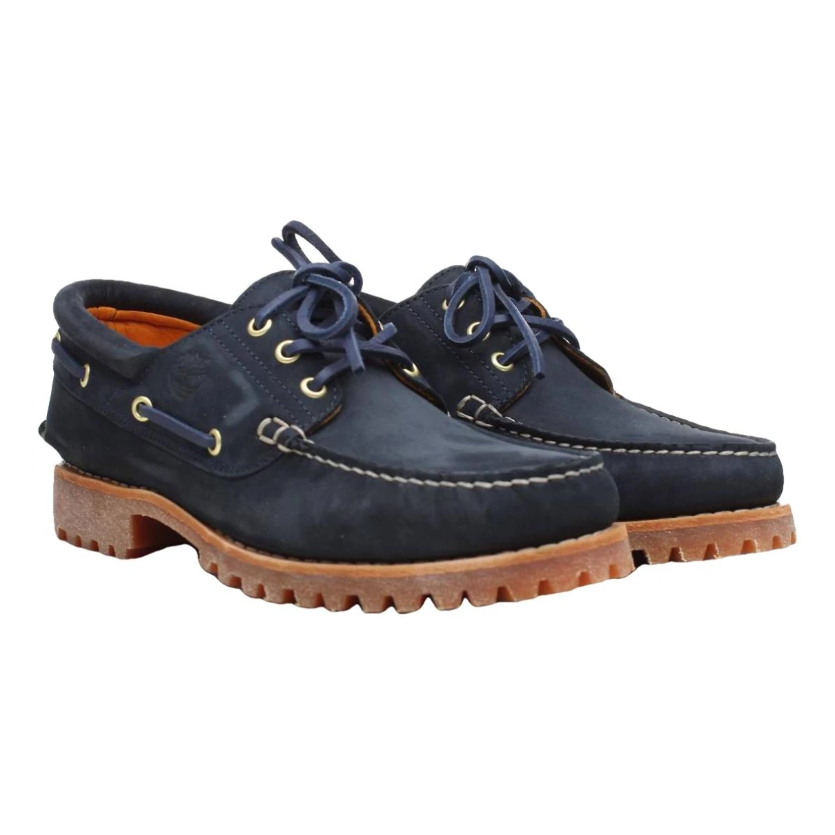 Pre-owned Timberland Flats In Blue
