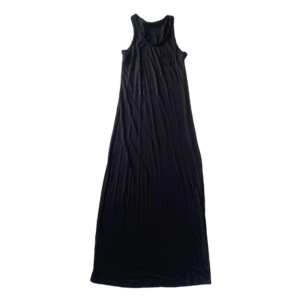 Pre-owned Gas Maxi Dress In Black