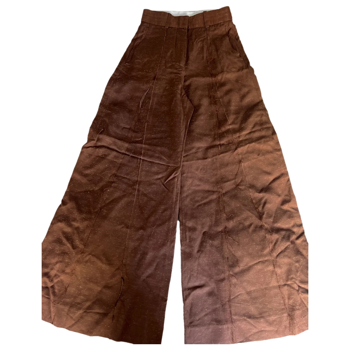 Pre-owned By Malene Birger Trousers In Brown