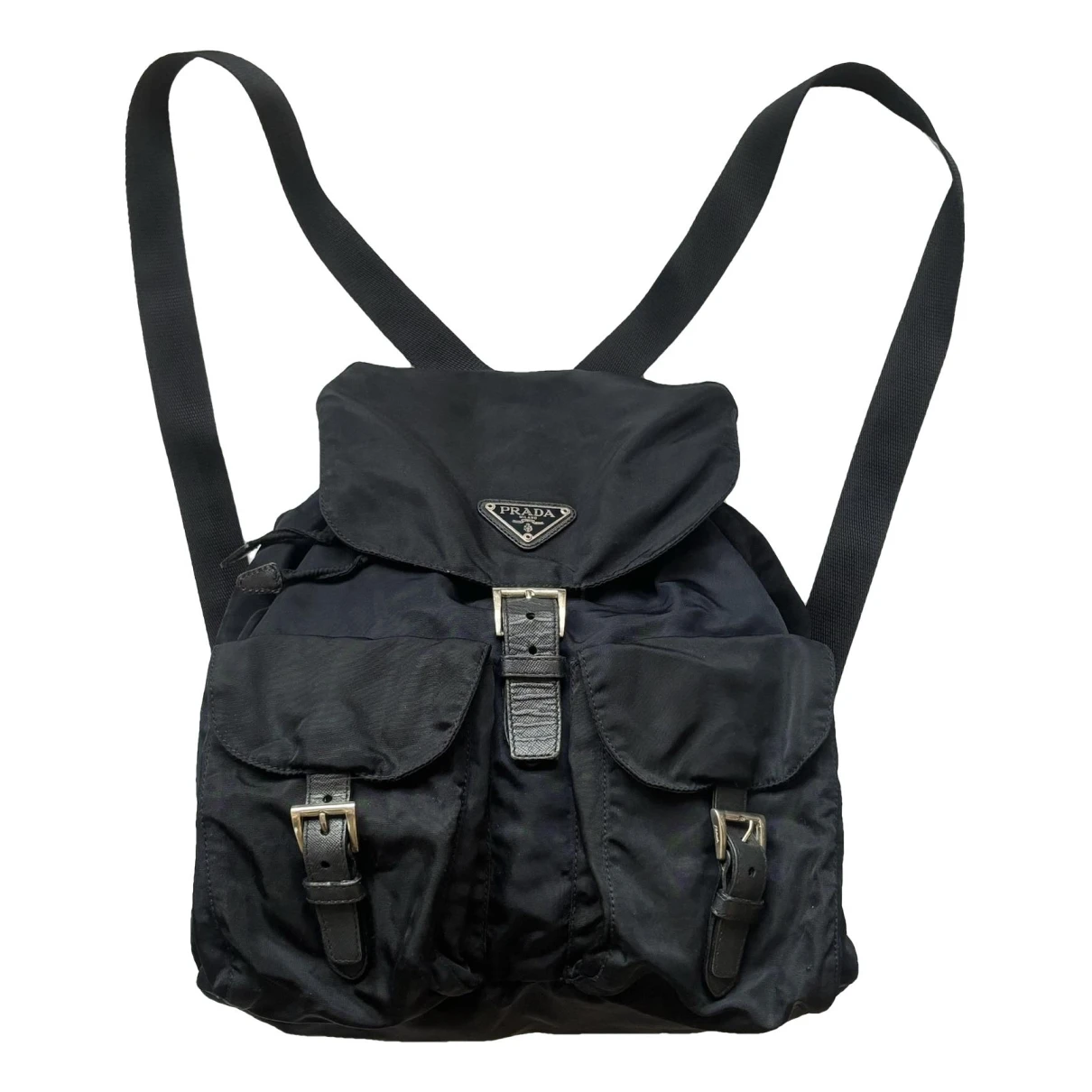 Pre-owned Prada Re-nylon Cloth Backpack In Navy