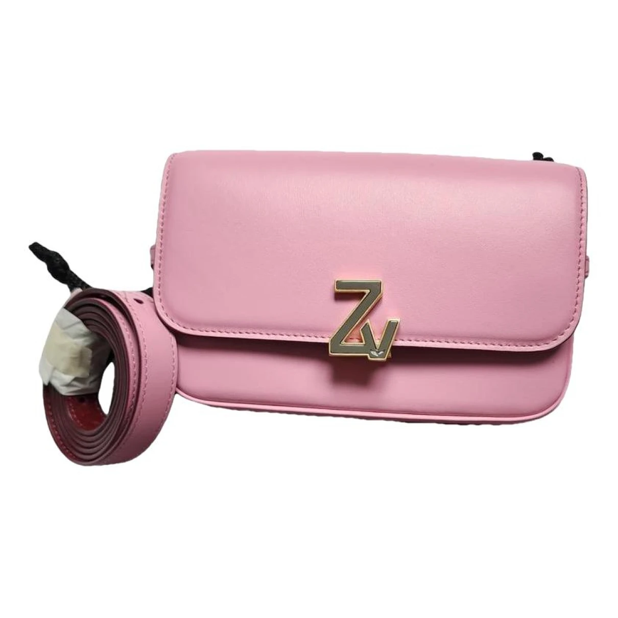 Pre-owned Zadig & Voltaire Leather Crossbody Bag In Pink