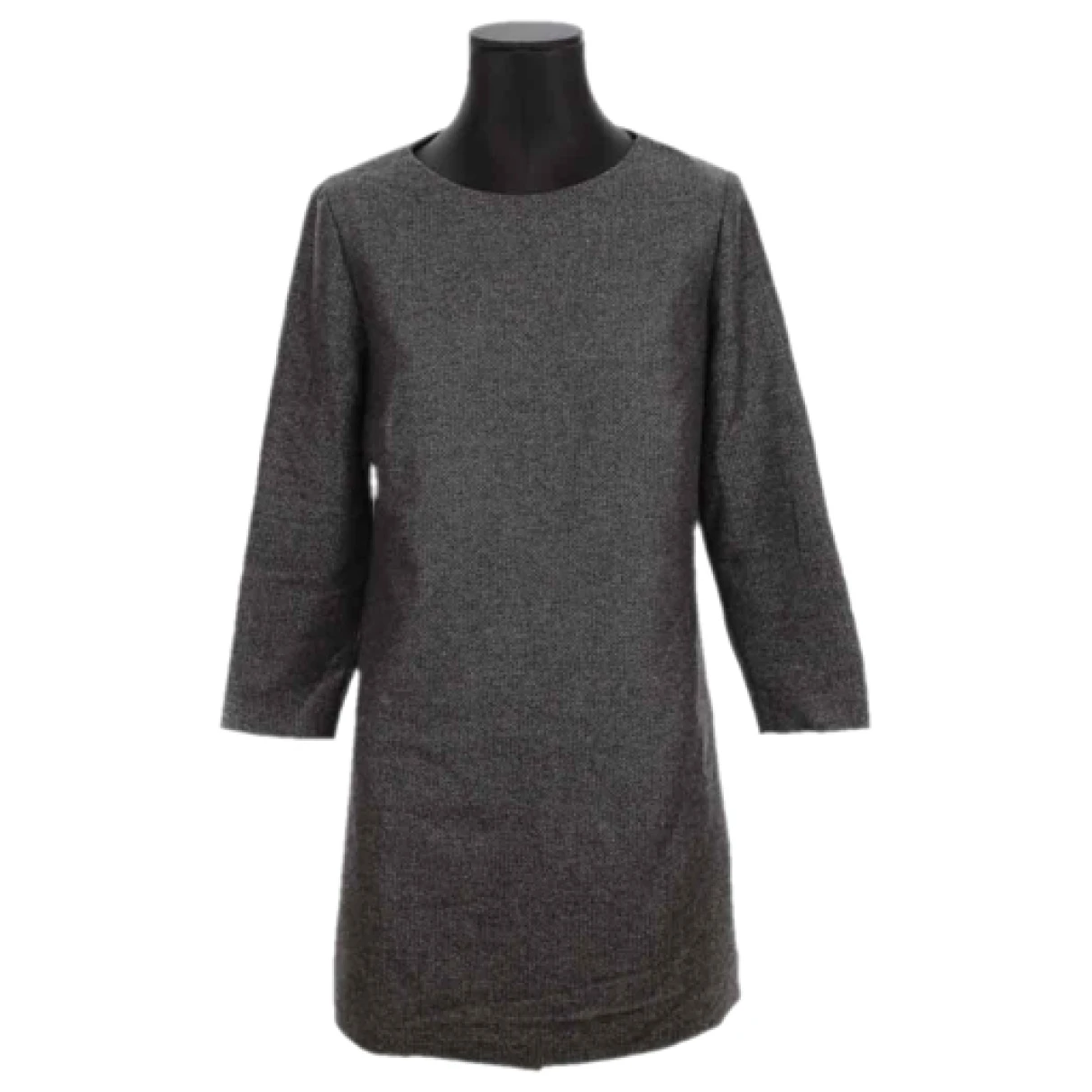 Pre-owned Zadig & Voltaire Wool Mini Dress In Grey