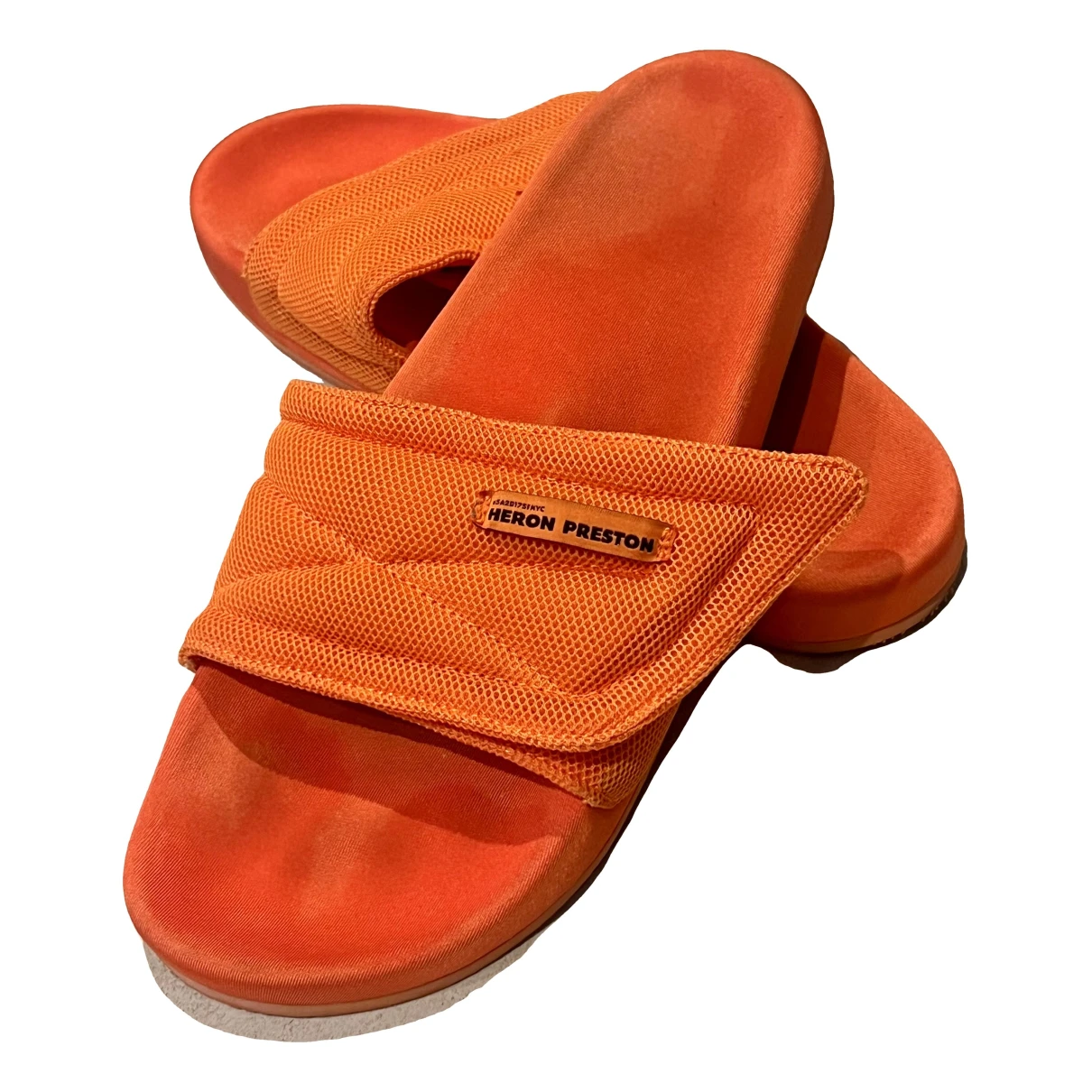 Pre-owned Heron Preston Cloth Sandals In Orange