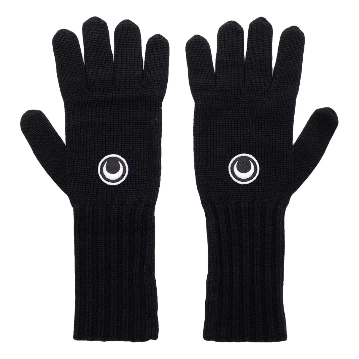 Pre-owned Marine Serre Wool Gloves In Black