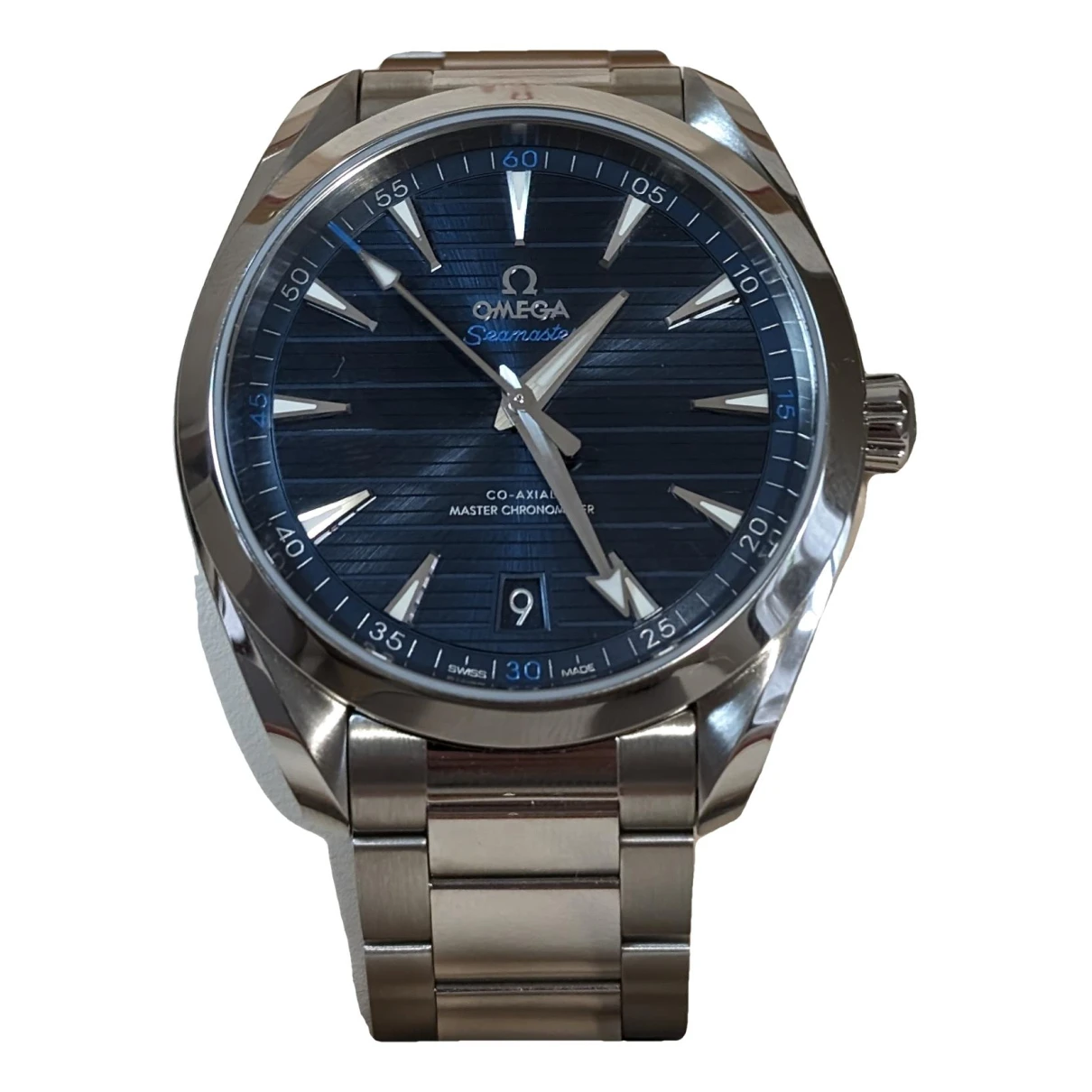 Pre-owned Omega Seamaster Aquaterra Watch In Blue