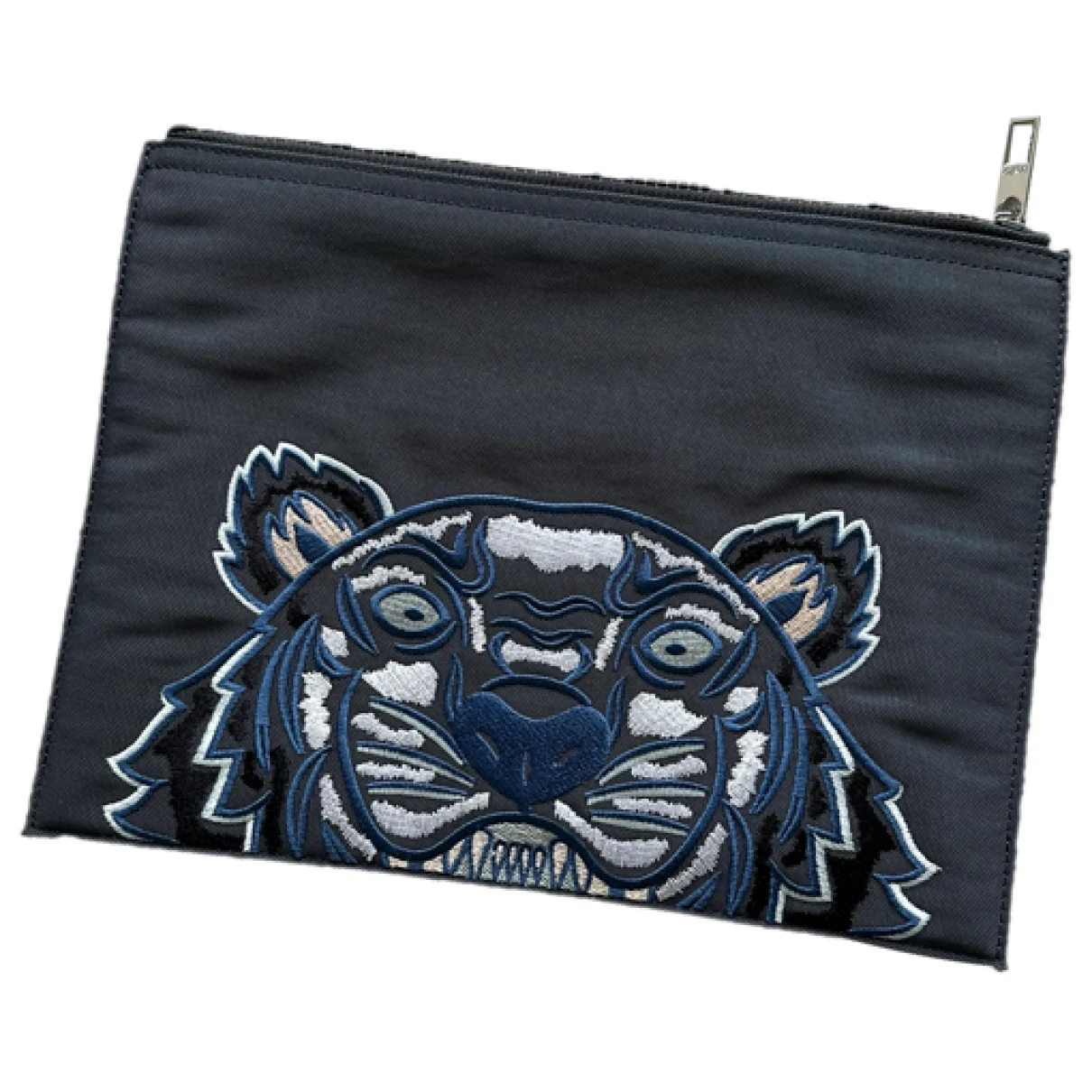 Pre-owned Kenzo Tiger Cloth Clutch In Green