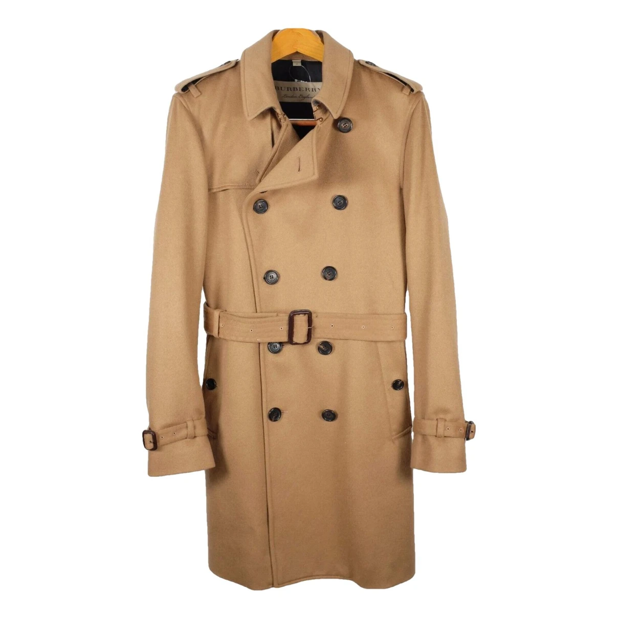 Pre-owned Burberry Cashmere Trenchcoat In Beige