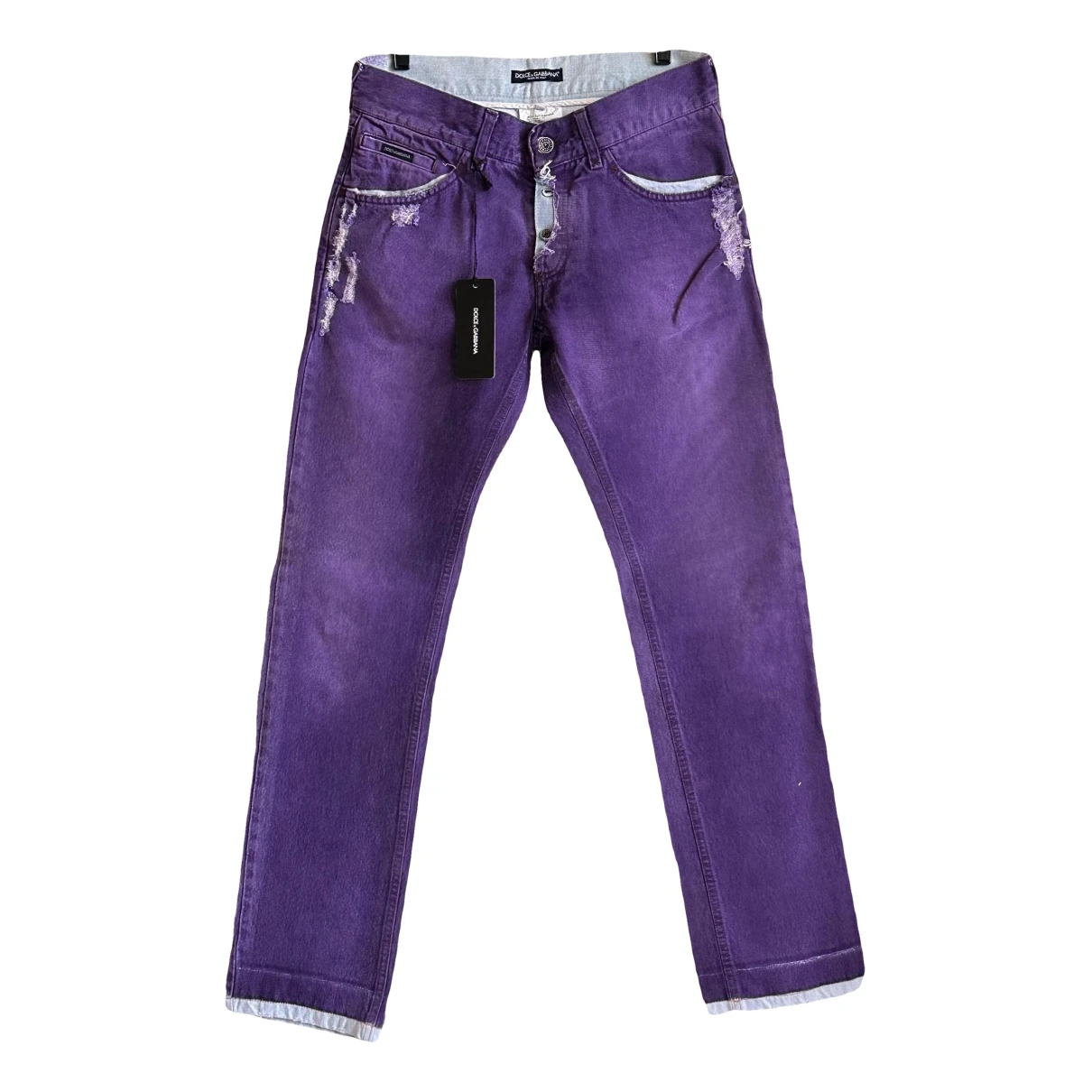 Pre-owned Dolce & Gabbana Slim Jean In Purple