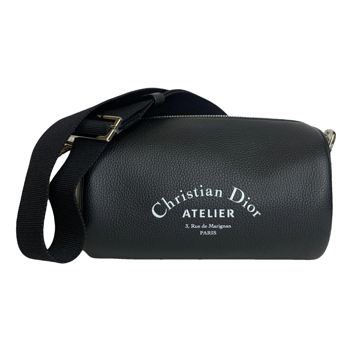 Pre-owned Dior Roller Leather Weekend Bag In Black