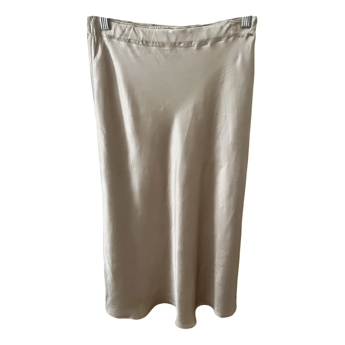 Pre-owned Massimo Dutti Mid-length Skirt In Beige
