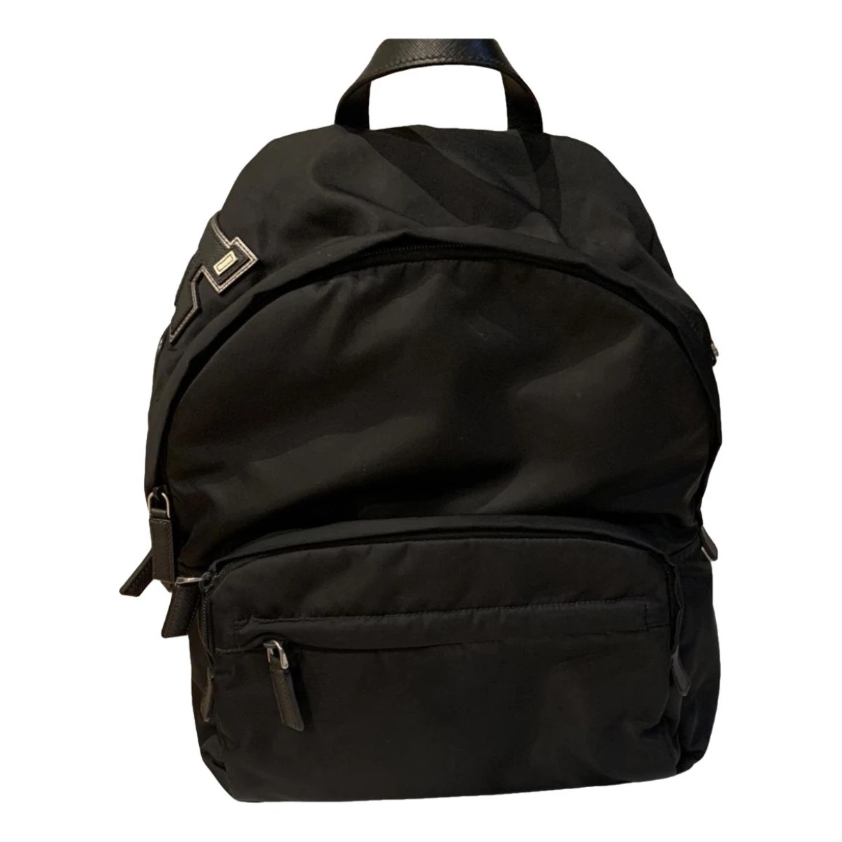 Pre-owned Prada Leather Backpack In Black