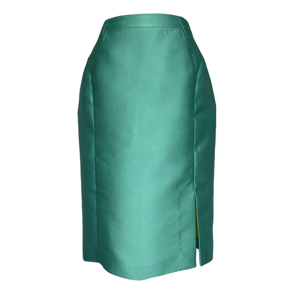 Pre-owned Aquilano Rimondi Silk Mid-length Skirt In Turquoise