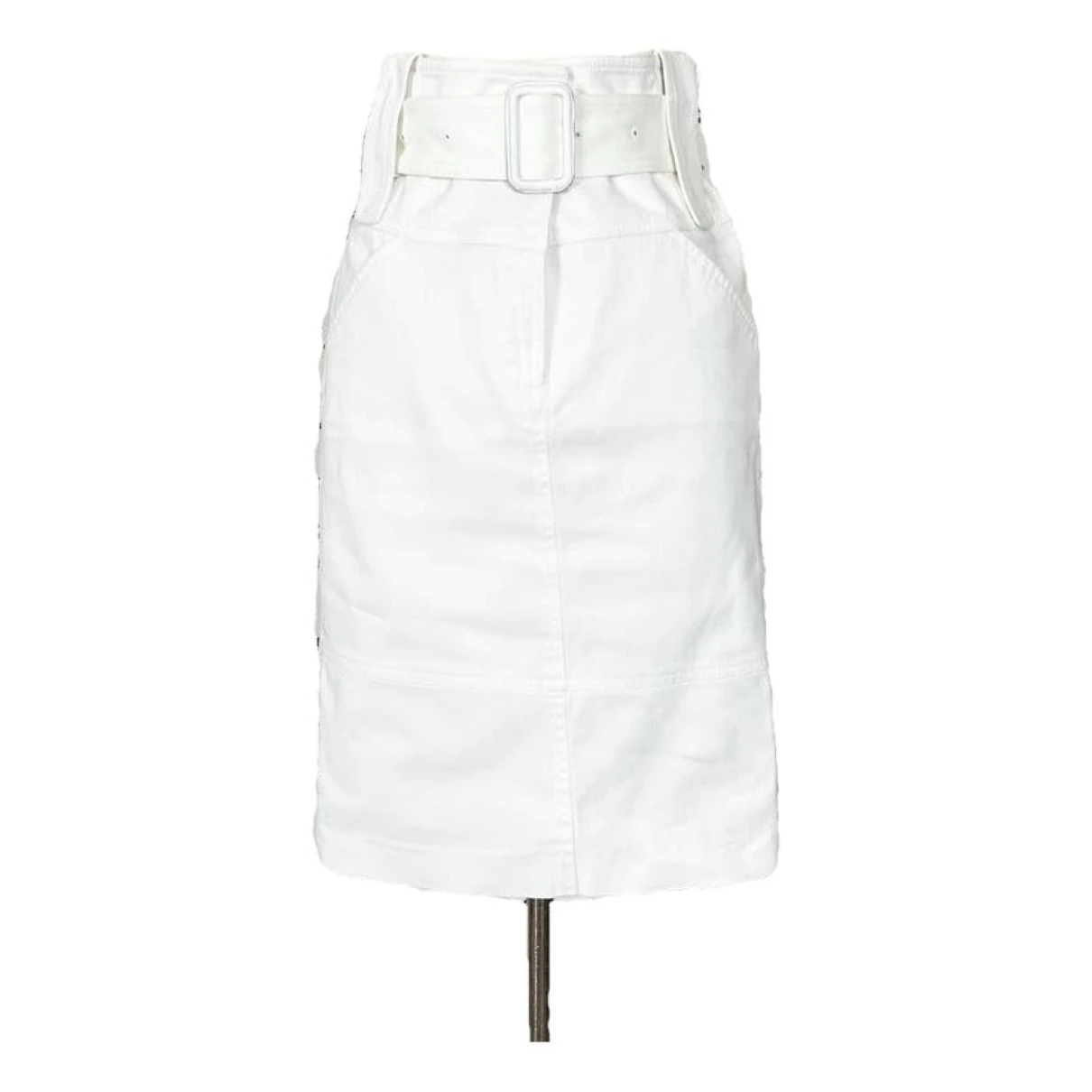 Pre-owned Burberry Skirt In White