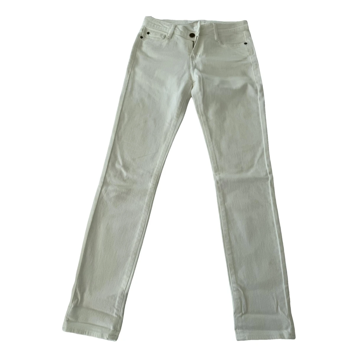 Pre-owned Ba&sh Spring Summer 2021 Slim Jeans In White